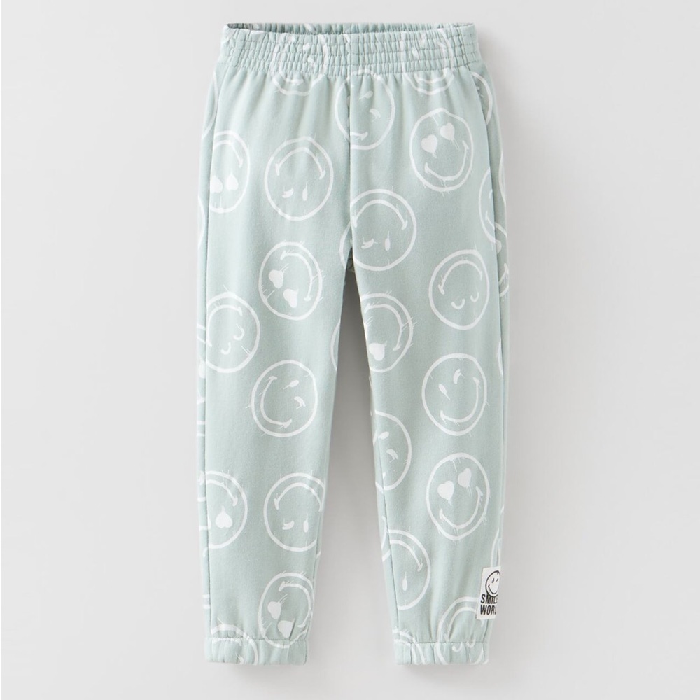 New ZARA Smiley World Jogger Pants
